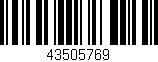 Código de barras (EAN, GTIN, SKU, ISBN): '43505769'