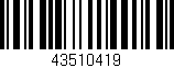 Código de barras (EAN, GTIN, SKU, ISBN): '43510419'