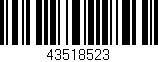 Código de barras (EAN, GTIN, SKU, ISBN): '43518523'