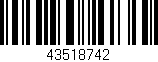 Código de barras (EAN, GTIN, SKU, ISBN): '43518742'
