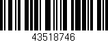 Código de barras (EAN, GTIN, SKU, ISBN): '43518746'