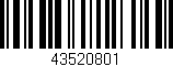 Código de barras (EAN, GTIN, SKU, ISBN): '43520801'