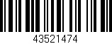 Código de barras (EAN, GTIN, SKU, ISBN): '43521474'