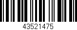 Código de barras (EAN, GTIN, SKU, ISBN): '43521475'