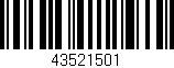 Código de barras (EAN, GTIN, SKU, ISBN): '43521501'