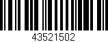 Código de barras (EAN, GTIN, SKU, ISBN): '43521502'