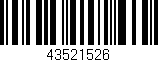 Código de barras (EAN, GTIN, SKU, ISBN): '43521526'