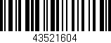 Código de barras (EAN, GTIN, SKU, ISBN): '43521604'