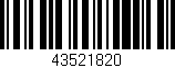 Código de barras (EAN, GTIN, SKU, ISBN): '43521820'