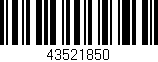 Código de barras (EAN, GTIN, SKU, ISBN): '43521850'