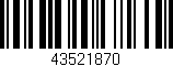 Código de barras (EAN, GTIN, SKU, ISBN): '43521870'