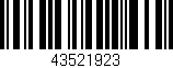 Código de barras (EAN, GTIN, SKU, ISBN): '43521923'