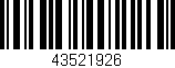 Código de barras (EAN, GTIN, SKU, ISBN): '43521926'