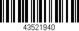 Código de barras (EAN, GTIN, SKU, ISBN): '43521940'