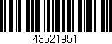 Código de barras (EAN, GTIN, SKU, ISBN): '43521951'