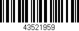 Código de barras (EAN, GTIN, SKU, ISBN): '43521959'