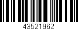 Código de barras (EAN, GTIN, SKU, ISBN): '43521962'