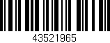 Código de barras (EAN, GTIN, SKU, ISBN): '43521965'