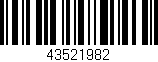 Código de barras (EAN, GTIN, SKU, ISBN): '43521982'