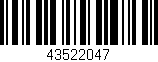 Código de barras (EAN, GTIN, SKU, ISBN): '43522047'