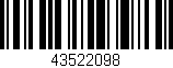 Código de barras (EAN, GTIN, SKU, ISBN): '43522098'