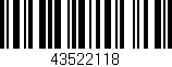 Código de barras (EAN, GTIN, SKU, ISBN): '43522118'