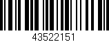 Código de barras (EAN, GTIN, SKU, ISBN): '43522151'