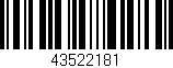 Código de barras (EAN, GTIN, SKU, ISBN): '43522181'