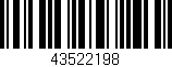 Código de barras (EAN, GTIN, SKU, ISBN): '43522198'