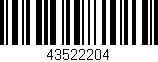 Código de barras (EAN, GTIN, SKU, ISBN): '43522204'