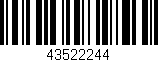 Código de barras (EAN, GTIN, SKU, ISBN): '43522244'