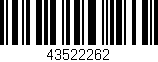 Código de barras (EAN, GTIN, SKU, ISBN): '43522262'