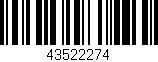 Código de barras (EAN, GTIN, SKU, ISBN): '43522274'