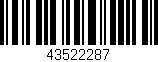 Código de barras (EAN, GTIN, SKU, ISBN): '43522287'