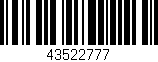 Código de barras (EAN, GTIN, SKU, ISBN): '43522777'