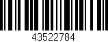 Código de barras (EAN, GTIN, SKU, ISBN): '43522784'