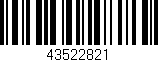 Código de barras (EAN, GTIN, SKU, ISBN): '43522821'