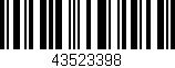 Código de barras (EAN, GTIN, SKU, ISBN): '43523398'
