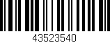 Código de barras (EAN, GTIN, SKU, ISBN): '43523540'