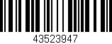 Código de barras (EAN, GTIN, SKU, ISBN): '43523947'