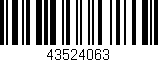 Código de barras (EAN, GTIN, SKU, ISBN): '43524063'