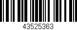 Código de barras (EAN, GTIN, SKU, ISBN): '43525363'
