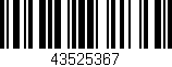 Código de barras (EAN, GTIN, SKU, ISBN): '43525367'