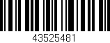 Código de barras (EAN, GTIN, SKU, ISBN): '43525481'