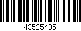 Código de barras (EAN, GTIN, SKU, ISBN): '43525485'
