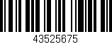 Código de barras (EAN, GTIN, SKU, ISBN): '43525675'