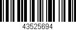 Código de barras (EAN, GTIN, SKU, ISBN): '43525694'