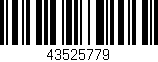 Código de barras (EAN, GTIN, SKU, ISBN): '43525779'