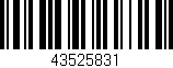 Código de barras (EAN, GTIN, SKU, ISBN): '43525831'