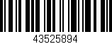 Código de barras (EAN, GTIN, SKU, ISBN): '43525894'